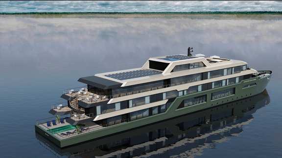 The andBeyond Amazon Explorer river boat.