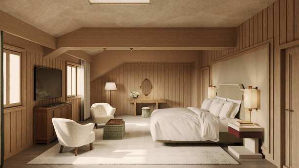 A warm suite at The Park Gstaad.