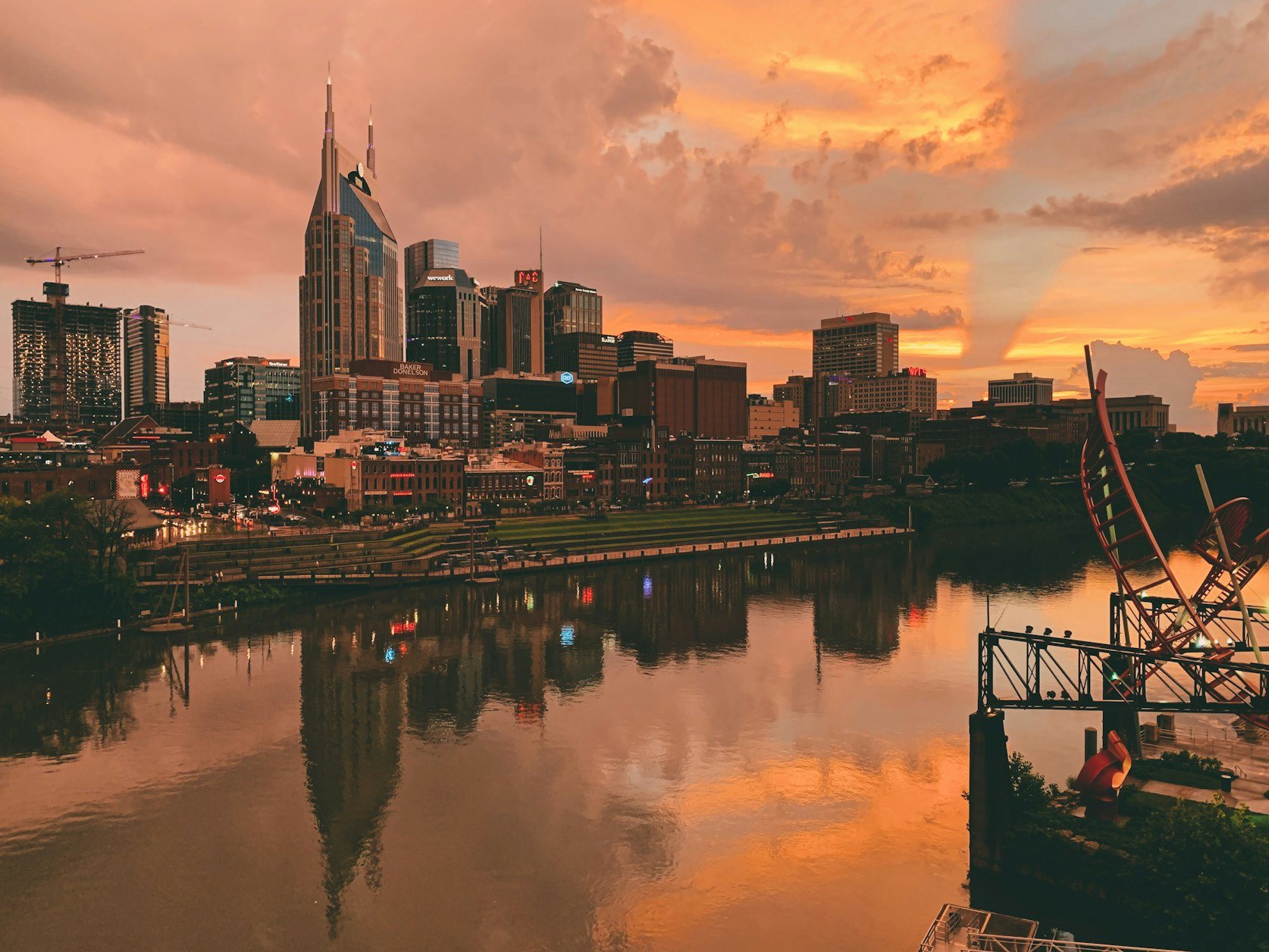 Nashville at dusk.