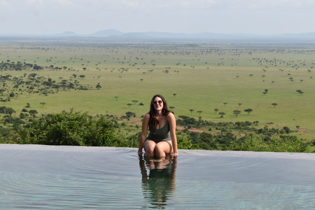 Infinity pool over the Serengeti plain.